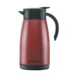 Borosil Hydra Red Teapot 1500 ml Stainless Steel Double Wall Vacuum Insulated | 18 Hours Hot & 24 Hours Cold