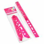 Scoobies Squad Fold Up Ruler (Pink) | With Geometry Stencil | Cute Ice Cream Design | 30 inch