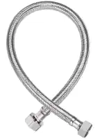 ENNIUS Connection Pipe 304 Grade Braided Stainless Steel Hose Pipe for Wash Basin, Kitchen Sink, Geyser Water Heater Chrome Finish (18-INCH) Pack of 1