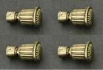 Harmonus Gold Zinc Brass Antique Finish Curtain Bracket Door And Window Fitting Finials (Pack Of 2)