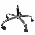 Simply Comfort Revolving Chair Steel Base with Wheels - Silver