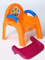 Prima Multicolor Plastic Booster Seat With Safety Tray High Chair For Kids