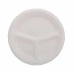 ALU-FRESHH KRUM Disposable Biodegradable Three Compartment Plates Disposal for Birthday Event Party Office Home Outing Dosa Plate (Pack of 50)