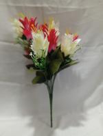 Ramesh Sai SRI SAINATH Enterprises Pink Lilly with Cream Lilly Flowers with Leaves Plant, Multi Colour Flower BNACH