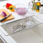 VDNSI Stainless Steel Sink Colander Strainer Basket for Kitchen Expandable Sink Drainer 1 PCS