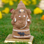 pujaNpujari Eco-friendly Plantable Seed Ganesha Idol for Ganesh Chaturthi - 6inch