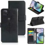 Slugabed Flip Case for Motorola Moto G 5G | Inside TPU with Card Pockets | Magnetic Closing | Flip Cover (Black)