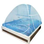 Fegore Blue Polyester Foldable Mosquito Net for Double Bed, Queen Size Bed