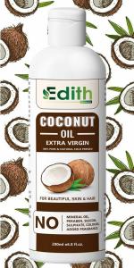 Edith Naturals Coconut Hair Oil Hair Oil (200 Ml)
