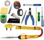 Fadman Multicolor 13 In 1 Soldering Iron Kit, Solder Wire, Soldering Paste Flux, De Soldering Pump, Wire Cutter, 2 In 1 Screw Driver, Hardware De Soldering Wick, Soldering Iron (Set Of 13)