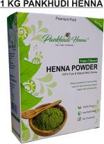 Pankhudi 100 % Pure & Natural Henna Mehandi Powder For Hair 1 kg Natural Mehendi (Pack of 2)