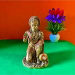 Khamma Ghanni Handicraft 8 Inches Lord Veer Hanumana Idol for Home Decorative II Bajrang Bali ki Murti II Balaji Puja II Hanuman Jayant II Vastu Idol (Veer Hanumana-2)