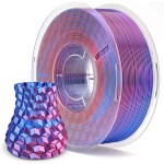 Protomont TECHNOLOGIES ELEGOO Silk PLA Filaments (Silk Blue Purple): High-Quality, Glossy 3D Printing Material with Precise Dimensional Accuracy and Low Shrinkage