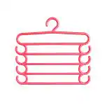 Mapperz 5 Layer Heavy Duty Multipurpose Hanger with Extra Side Hooks for Dupatta ,Tie Cloth Rack Multilayer Storage Scarf Tie Rack Hanger(Multicolor)(Pack of 1)