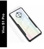 Bluvver Vivo S1 Pro Transparent Black Bumper Plastic Hybrid Crystal Clear Camera Protect Airbag Design All Side 360 Degree Protection Back Cover