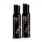 Rock On Elegance and Impulse Deo Combo Pack of 2(150ml)-Deodorant Body Spray Perfume for Men Long Lasting|Skin Freindly, Daily Use|Gift Set of Couple
