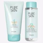 SMART BEAUTY Oriflame PURE SKIN Deep Cleanse Face Wash 150 ml , PURE SKIN Clarifying Toning Solution 150 ml (2 Items in the set)