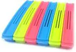 Fitaza Bag Sealing Clips Large, Medium, Small BPA Plastic Plastic Clips (Set of 18, Multicolor)