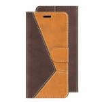 ClickCase Trendy Dual Shade Series For Samsung Galaxy A70 Tan Brown Faux Leather Mobile Wallet Flip Cover