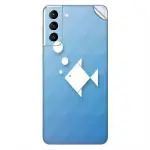GADGETSWRAP Printed Vinyl Skin Sticker for Samsung Galaxy S21 Plus - Fish Minimalism
