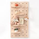 Plantex Multipurpose Pine Wood Pegboard for Home/Wood Display Shelf/Wall Organizer for Bedroom/Kitchen/Bathroom - (APS-T003, 32x16 inches)