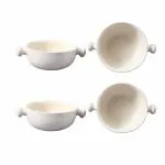 Caffeine White Ceramic Snacks Bowl (Pack Of 4)