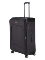 Nasher Miles Black Polypropylene Budapest Hard Soft Sided Trolley Bag 1 Pc 75 cm