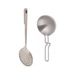 URBAN BUY Stainless Steel Kitchen Tools Pony With Steel Tadka Pan, Multicolour & Pack of 2
