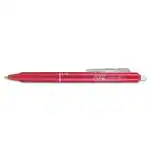 Pilot Frixion Clicker Erasable Roller Ball Pen | Tip Size - 0.7 MM | Retractable Pen With Dimpled Grip and In-built Eraser | Ink Colour - Red | Pack of 3