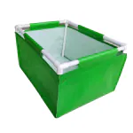 BIOANTILIA Vila Organics Terrace Gardening HDPE Rectangular Plastic Grow Bags for Vegetable and Plants with PVC Pipes (24X 18X 12 feet, Green & White)