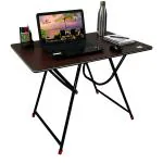 ANJWAR Multi Purpose Folding Table with Iron Legs (Rosewood)