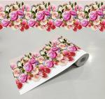WallDesign Wallpaper Border Multicolor Rose Flowers Design For Bedroom, Living, Kitchen (5.25 Inch Width x 20 Feet Length)
