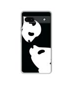 Casotec Panda Drawing Design Printed Silicon Soft TPU Back Case Cover Google Pixel 6a 5G