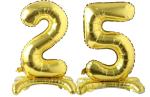 My Party Suppliers Golden Number 25th Anniversary Super Shape Golden Helium Balloon