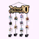 Expleasia 10th Anniversary Hanging Photo Frame |collage Photo Frame| Wall Decor Hanging Photo Frame