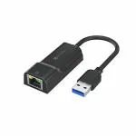 Portronics Mport 45 USB 2.0 Ethernet LAN Adapter USB to LAN RJ 45 with 1000 Mbps, Fast Speed(Black)
