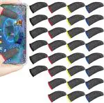 Kimast Black Nylon Safety Gloves Finger Sleeves (Pack Of 30)