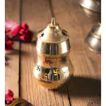 pujaNpujari Camphor Diya Lamp Aroma Incense Burner Oil Diffuser Brass Table Diya (Height: 5 inch)