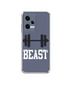 Casotec Beast Gym Design Printed Silicon Soft TPU Back Case Cover Redmi Note 12 5G