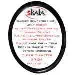 SKALA Gasket Compatible With Pigeon Aluminium 7.5 | 10 | 12 litre Deluxe OuterLid Pressure Cooker 270 mm (Pack of 1)