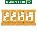 Trinetra Yellow Mustard Seeds 2 kg (500g X 4 Pack) Sarso