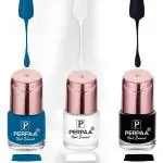 Perpaa Blue Dragon, Milky White, Powerful Black Nail Polish (Pack Of 3)