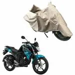 Oshotto Dust and Water Proof Double Mirror Pocket X1 Bike Body Cover Compatible with Yamaha Fz S V2.0 Fi (Brown)
