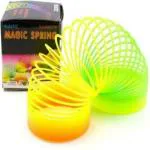 Shivsoft Magic Spring Rainbow Bouncy Expandable Slinky Toys (Multicolor)- Pack Of 2, Kid