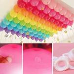 Festiko 200Pcs Glue Dot (2 Roll) And 50Pcs Milti Color Latex Balloons For Wedding Birthday Decoration
