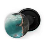 Dhcrafts Multicolor Metal Om Beach, Gokarna Printed Fridge Magnet, 5.8 Cm