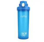 HOOM BPA Free Gym Shaker Bottle with Push Button Opening and Locking Mechanism, 100% Leak Proof and BPA Free, Blue 750 ml