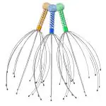ZURU BUNCH Head Massager Scalp Massage Machine, 12 Fingers/Head Scratcher Manual for Pain Relief and Hair Growth Octopus Scalp Stress Therapy (Pack of 3) (Multi-Color Available)