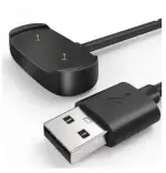 Tech Gear Magnetic Charging Cable 0.2 m Amaze fit smart watch charger cable Magnetic Charging Cable 2 pin (Compatible with amazfit, Black, One Cable)