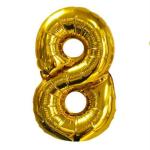 Hippity Hop Rubber Golden Hop Numbers Foil Balloon